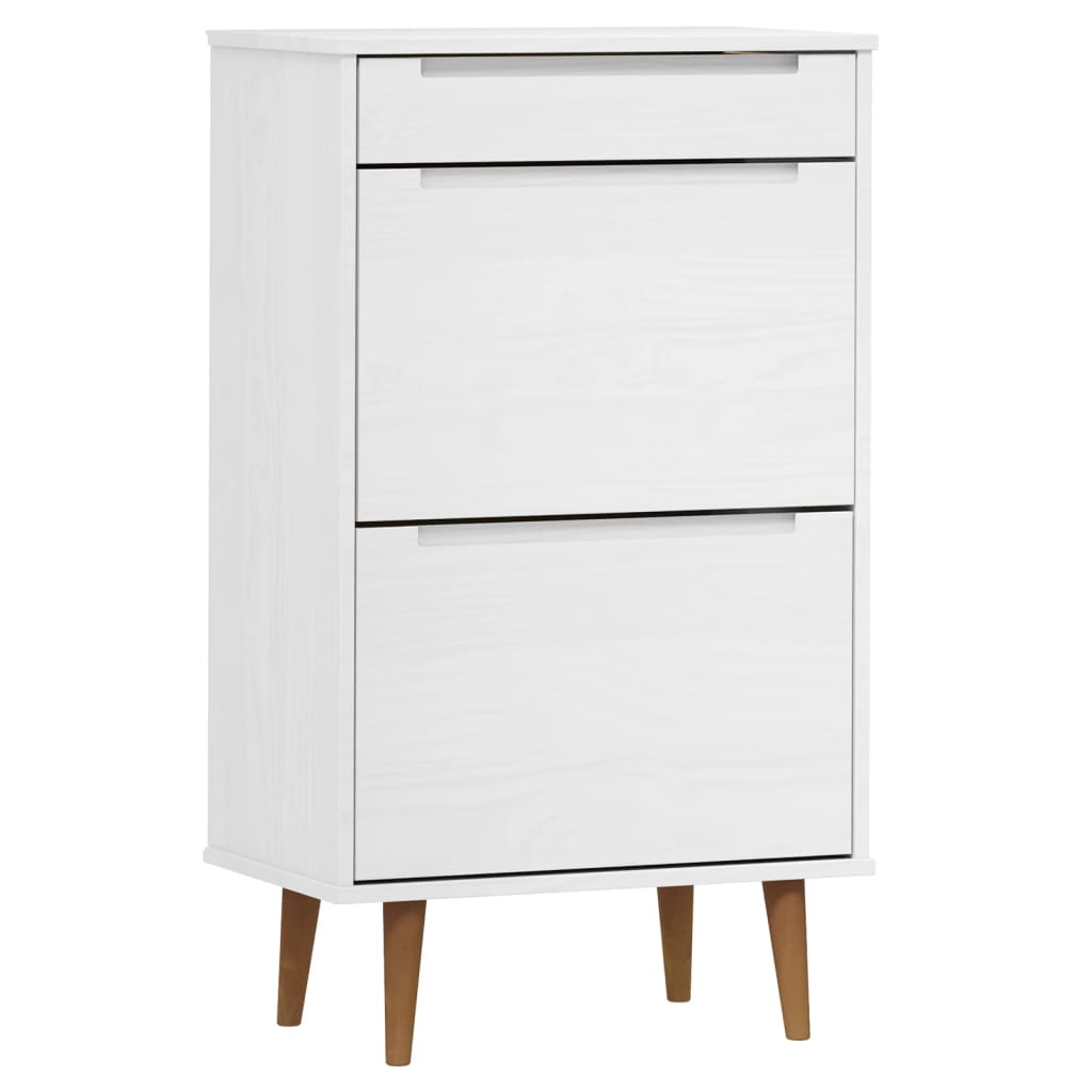 Vidaxl Shoe Cabinet Molde 59,5x35x103 cm pevná borovice