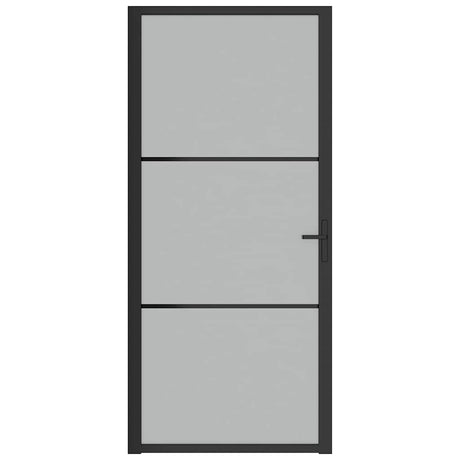 Vidaxl binnendeur 93x201,5 cm matglas en aluminium zwart