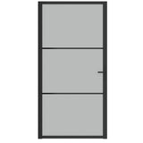 Vidaxl binnendeur 102,5x201,5 cm matglas en aluminium zwart