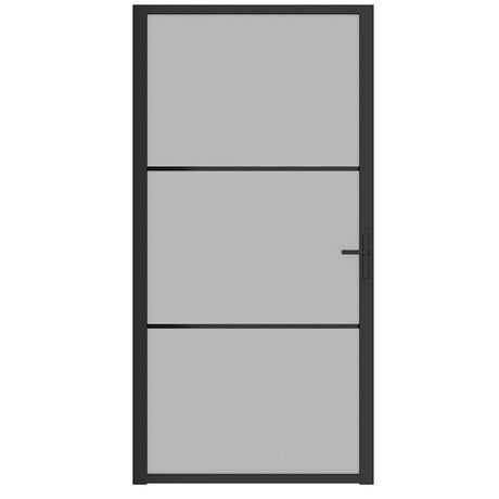 Vidaxl binnendeur 102,5x201,5 cm matglas en aluminium zwart