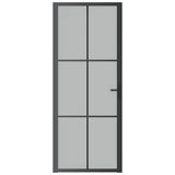Vidaxl binnendeur 83x201,5 cm matglas en aluminium zwart