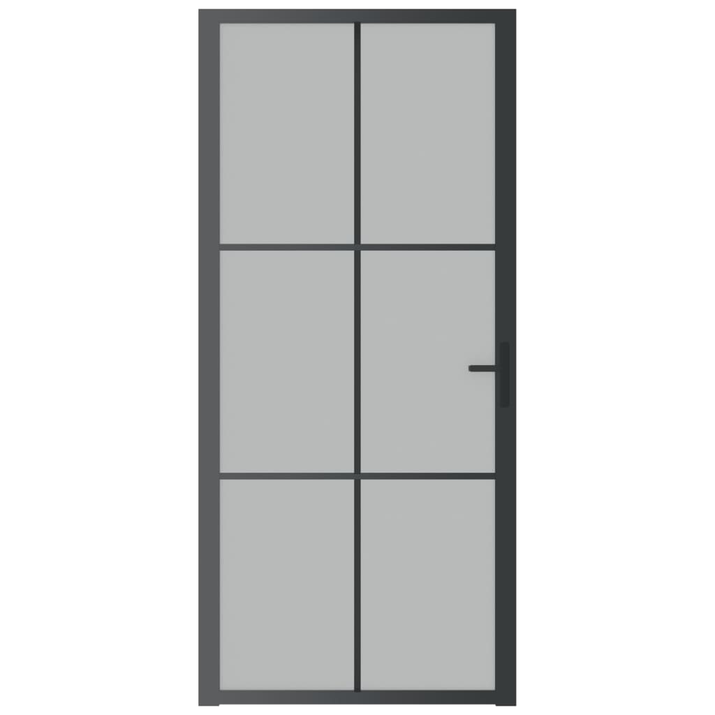 Vidaxl inner door 93x201.5 cm Matt glass and aluminum black