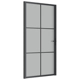Vidaxl binnendeur 102,5x201,5 cm matglas en aluminium zwart