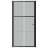 Vidaxl binnendeur 102,5x201,5 cm matglas en aluminium zwart
