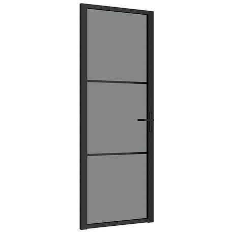 Vidaxl binnendeur 76x201,5 cm esg-glas en aluminium zwart
