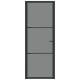 Vidaxl binnendeur 76x201,5 cm esg-glas en aluminium zwart
