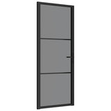 Vidaxl binnendeur 83x201,5 cm esg-glas en aluminium zwart