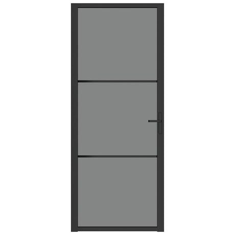Vidaxl binnendeur 83x201,5 cm esg-glas en aluminium zwart