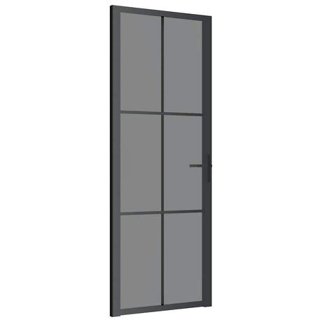 Vidaxl binnendeur 76x201,5 cm esg-glas en aluminium zwart