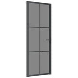 Vidaxl bannent der Dier 76x201.5 cm esg Glas an Aluminium schwaarz