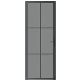 Vidaxl binnendeur 76x201,5 cm esg-glas en aluminium zwart