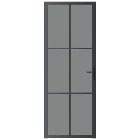Vidaxl binnendeur 76x201,5 cm esg-glas en aluminium zwart