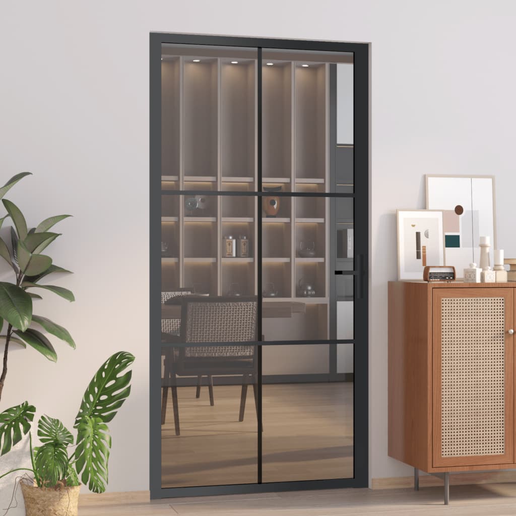 Vidaxl inner door 102.5x201.5 cm ESG glass and aluminum black