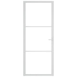 Vidaxl Porte intérieure 83x201.5 cm Verre ESG et aluminium blanc