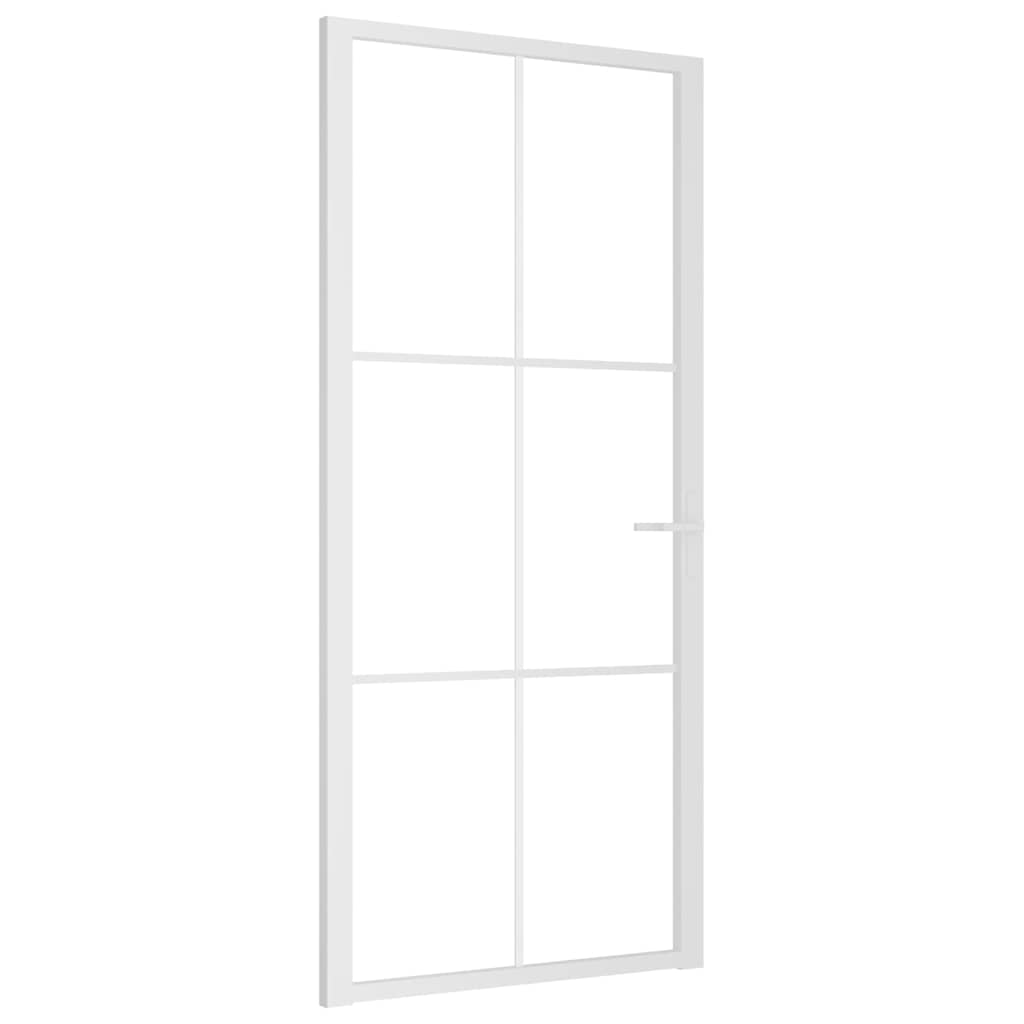 Vidaxl binnendeur 93x201,5 cm esg-glas en aluminium wit