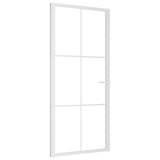 Vidaxl binnendeur 93x201,5 cm esg-glas en aluminium wit