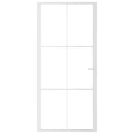 Vidaxl binnendeur 93x201,5 cm esg-glas en aluminium wit