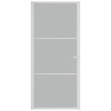 Vidaxl binnendeur 93x201,5 cm matglas en aluminium wit