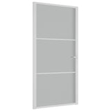 Porta interna Vidaxl 102.5x201.5 cm vetro Matt e bianco in alluminio