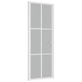 Vidaxl binnendeur 76x201,5 cm matglas en aluminium wit