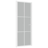 Vidaxl binnendeur 83x201,5 cm matglas en aluminium wit