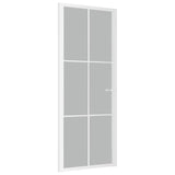 VIDAXL Innenür 83x201,5 cm Mattglas und Aluminium weiß