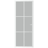 Vidaxl Puerta interior 83x201.5 cm de vidrio mate y blanco de aluminio