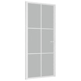Vidaxl binnendeur 93x201,5 cm matglas en aluminium wit