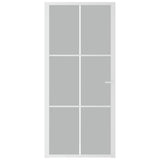 Vidaxl binnendeur 93x201,5 cm matglas en aluminium wit