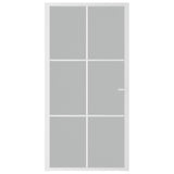 Vidaxl Porte intérieure 102.5x201,5 cm en verre Matt et aluminium blanc