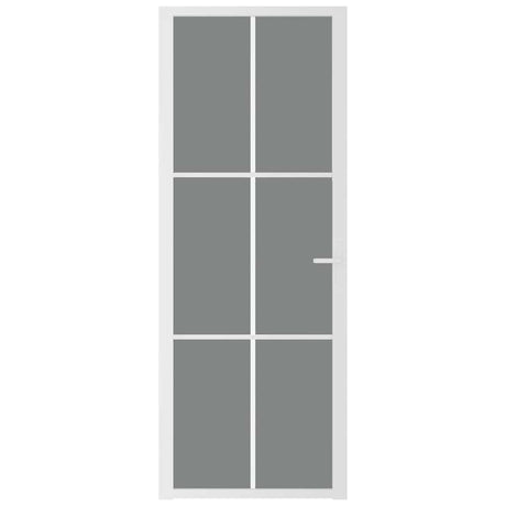 Vidaxl binnendeur 76x201,5 cm esg-glas en aluminium wit