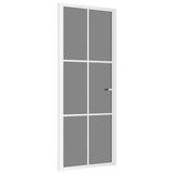 Vidaxl Puerta interior 83x201.5 cm de vidrio ESG y aluminio blanco