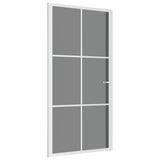 Vidaxl Porte intérieure 102.5x201.5 cm Verre ESG et aluminium blanc