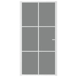 Vidaxl Porte intérieure 102.5x201.5 cm Verre ESG et aluminium blanc