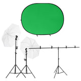 Vidaxl Photo studio set with lighting set and background screen