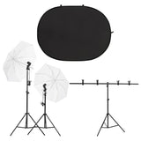 Vidaxl Photo studio set with lighting set and background screen