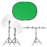 Vidaxl Photo studio set with lighting set and background screen