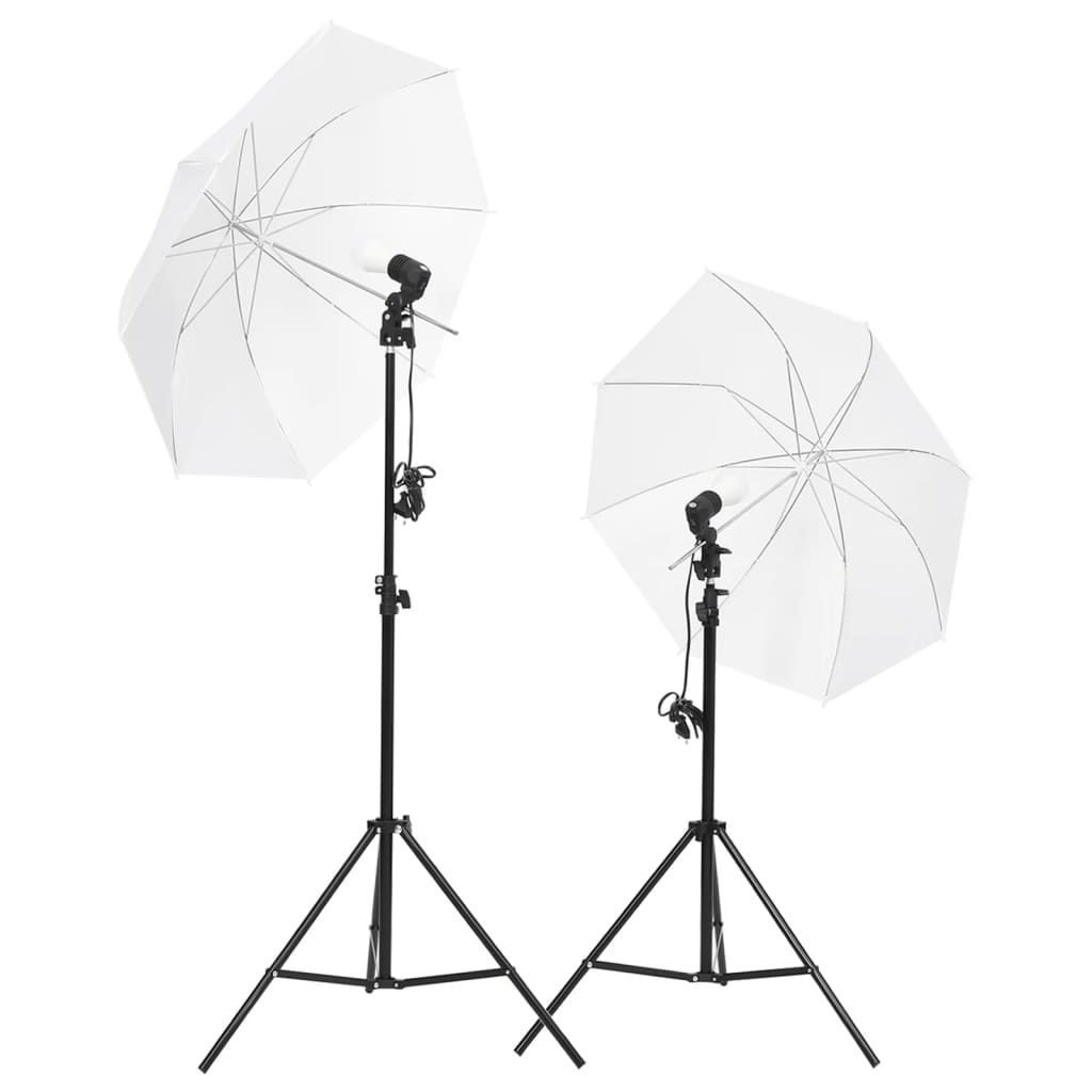 Vidaxl Photo studio set with light set, background screen and reflector