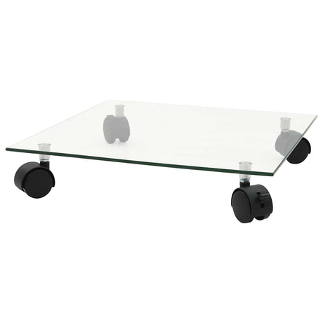Vidaxl plantenrollers 4 st vierkant 35x35 cm gehard glas