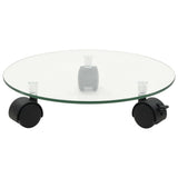 Vidaxl plantenrollers 4 st rond 28 cm gehard glas