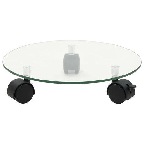 Vidaxl plantenrollers 4 st rond 28 cm gehard glas