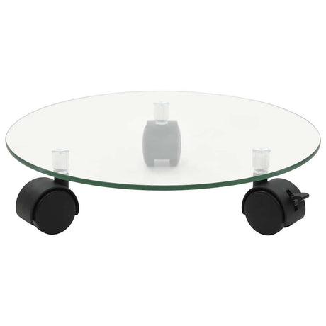 Vidaxl plantenrollers 4 st rond 28 cm gehard glas