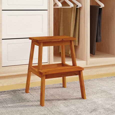 Vidaxl kruk 2-staps 40x38x50 cm massief acaciahout
