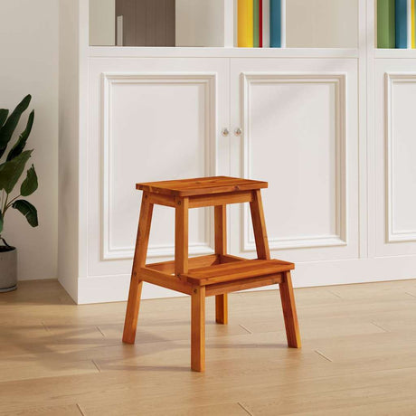 Vidaxl kruk 2-staps 40x38x50 cm massief acaciahout