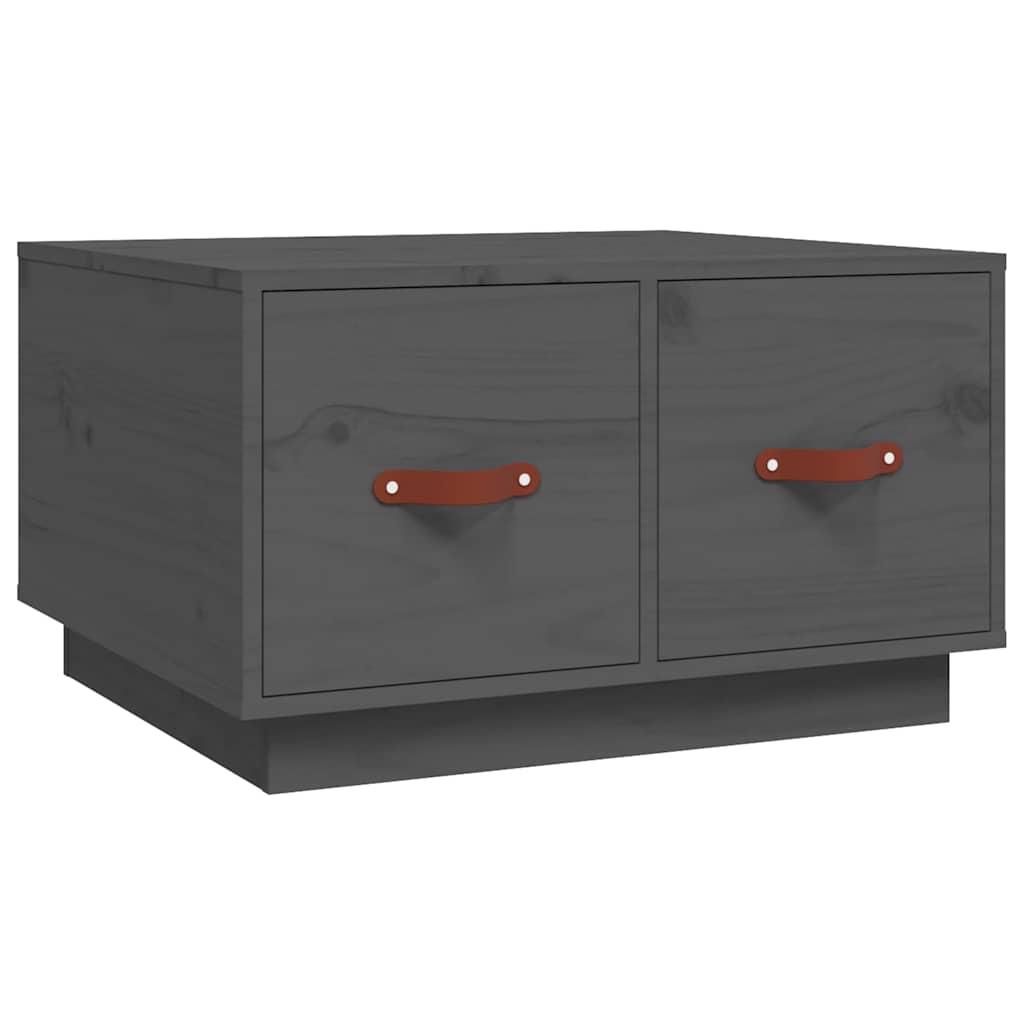 Vidaxl salontafel 60x53x35 cm massief grenenhout grijs