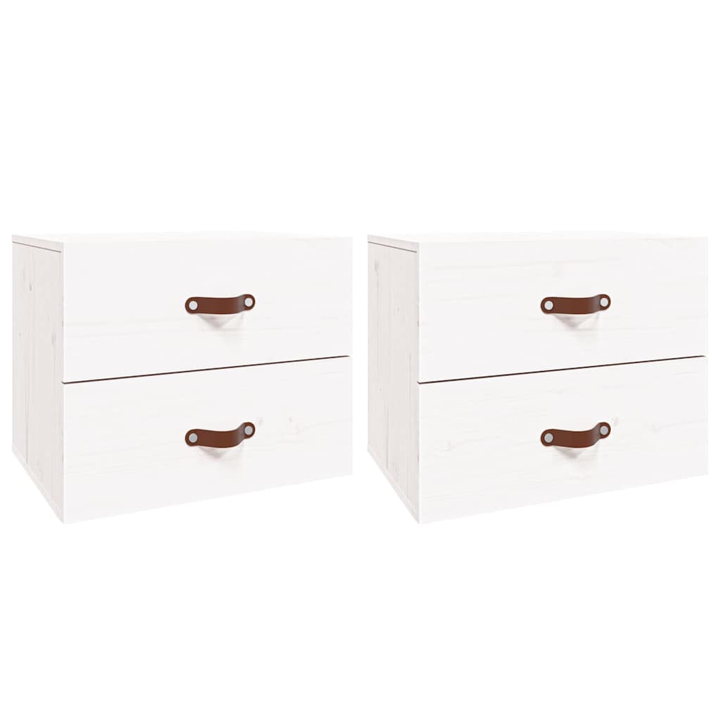 Vidaxl nachtkastjes 2 st wandgemonteerd 50x36x40 cm wit