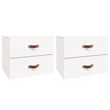 Vidaxl nachtkastjes 2 st wandgemonteerd 50x36x40 cm wit