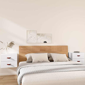 Vidaxl nachtkastjes 2 st wandgemonteerd 50x36x40 cm wit