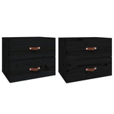 Vidaxl nachtkastjes 2 st wandgemonteerd 50x36x40 cm zwart