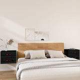Vidaxl nachtkastjes 2 st wandgemonteerd 50x36x40 cm zwart